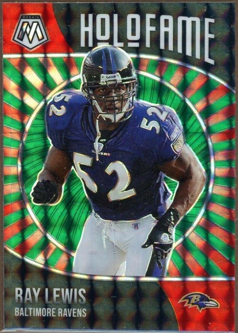 Ray Lewis #1 Football Cards 2021 Panini Mosaic HoloFame