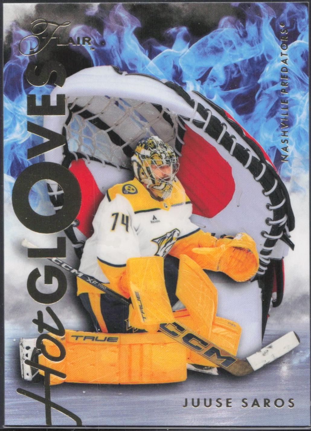 Juuse Saros #HG-7 2025-26 Flair Hockey Hot Gloves
