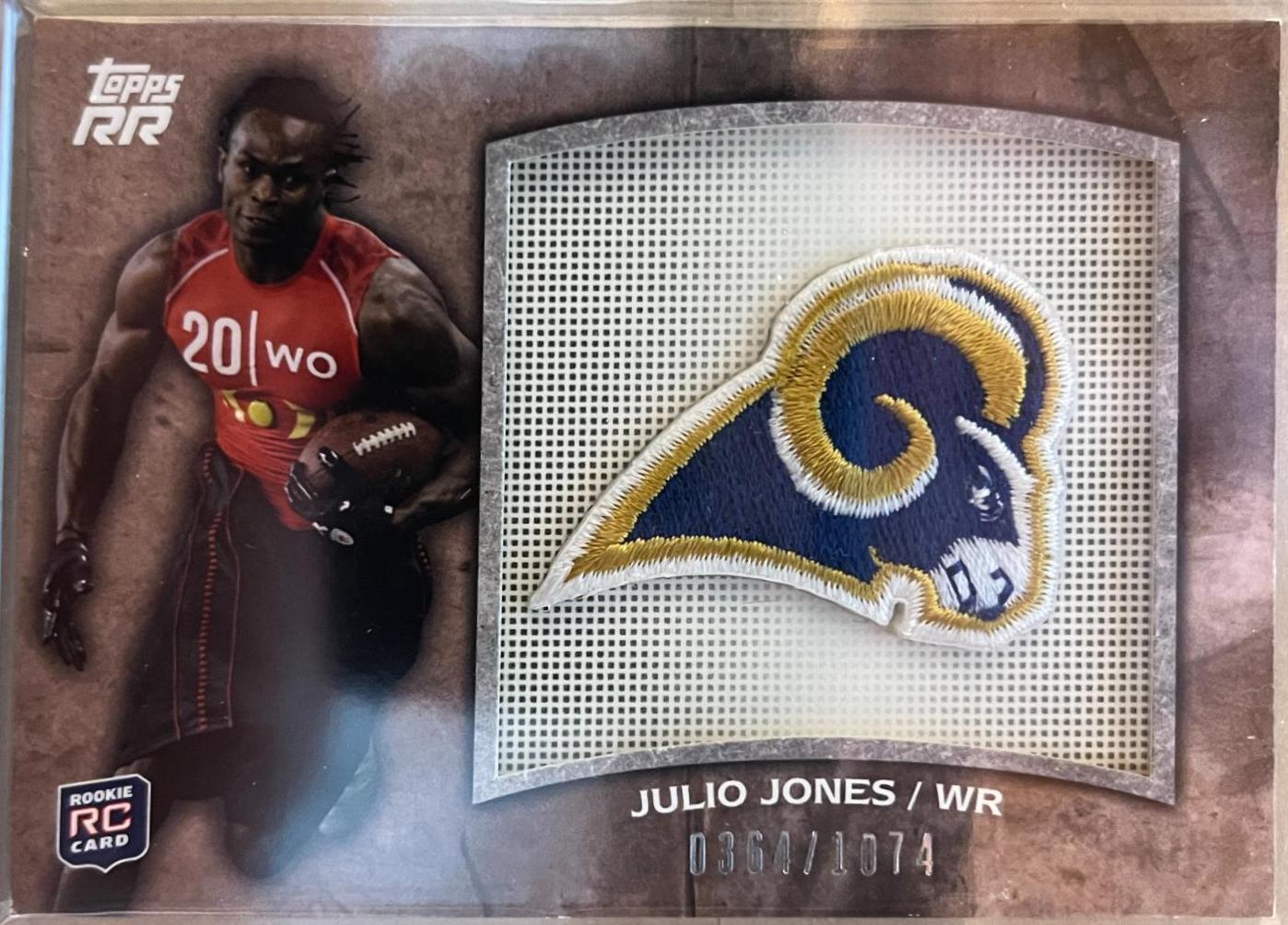 Julio Jones #RTP-JJ Football Cards 2011 Topps Rising Rookies Team Patch