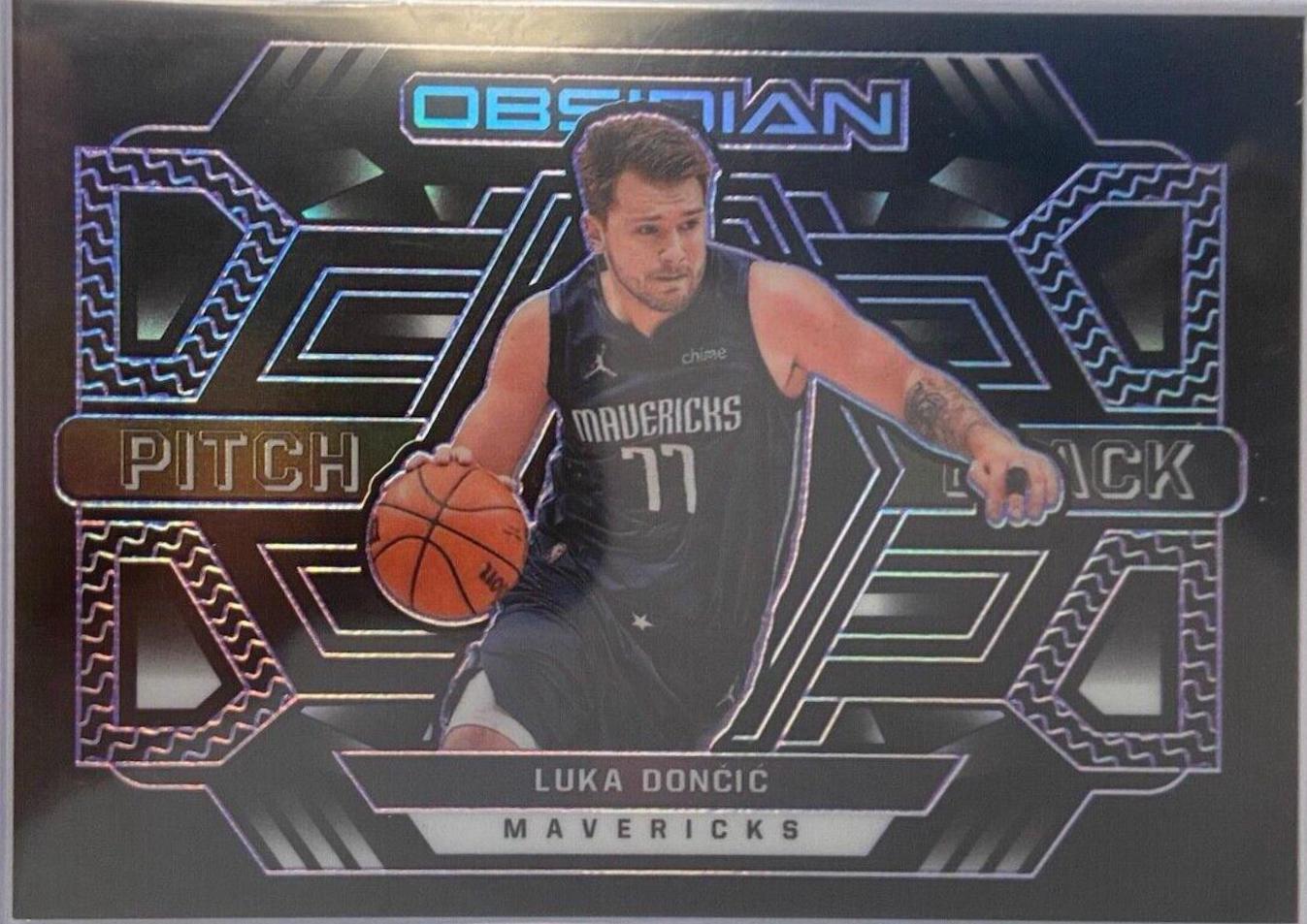 Luka Doncic #9 Basketball Cards 2021 Panini Obsidian Pitch Black