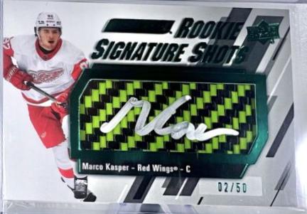 Marco Kasper #RSS-KA Hockey Cards 2023 Upper Deck Engrained Rookie Signature Shots