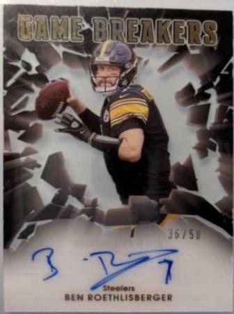 Ben Roethlisberger #GBR-BRO Football Cards 2023 Panini Donruss Game Breakers Autographs