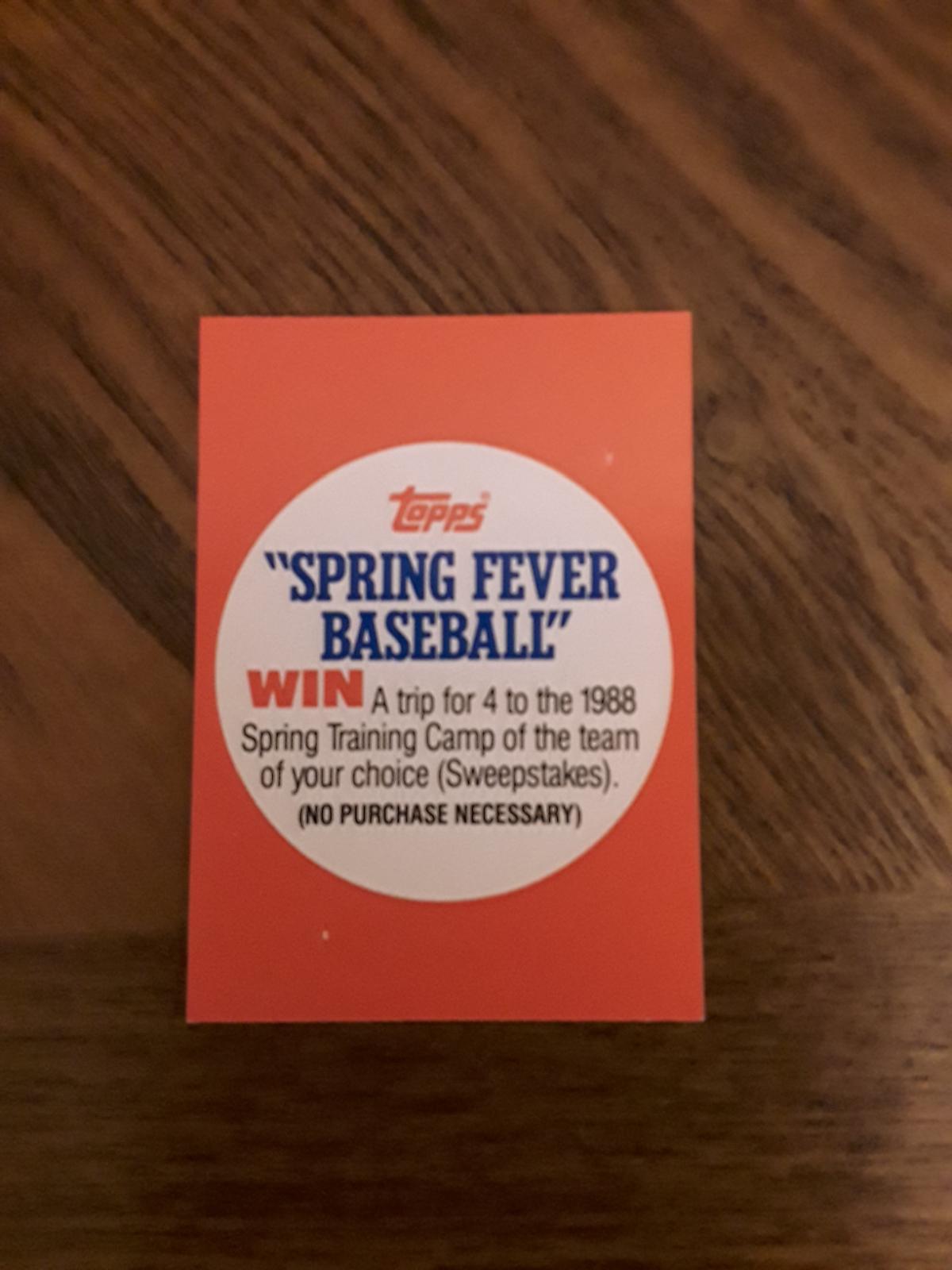 Spring Fever Baseball Baseball Cards 1987 Topps Mini League Leaders