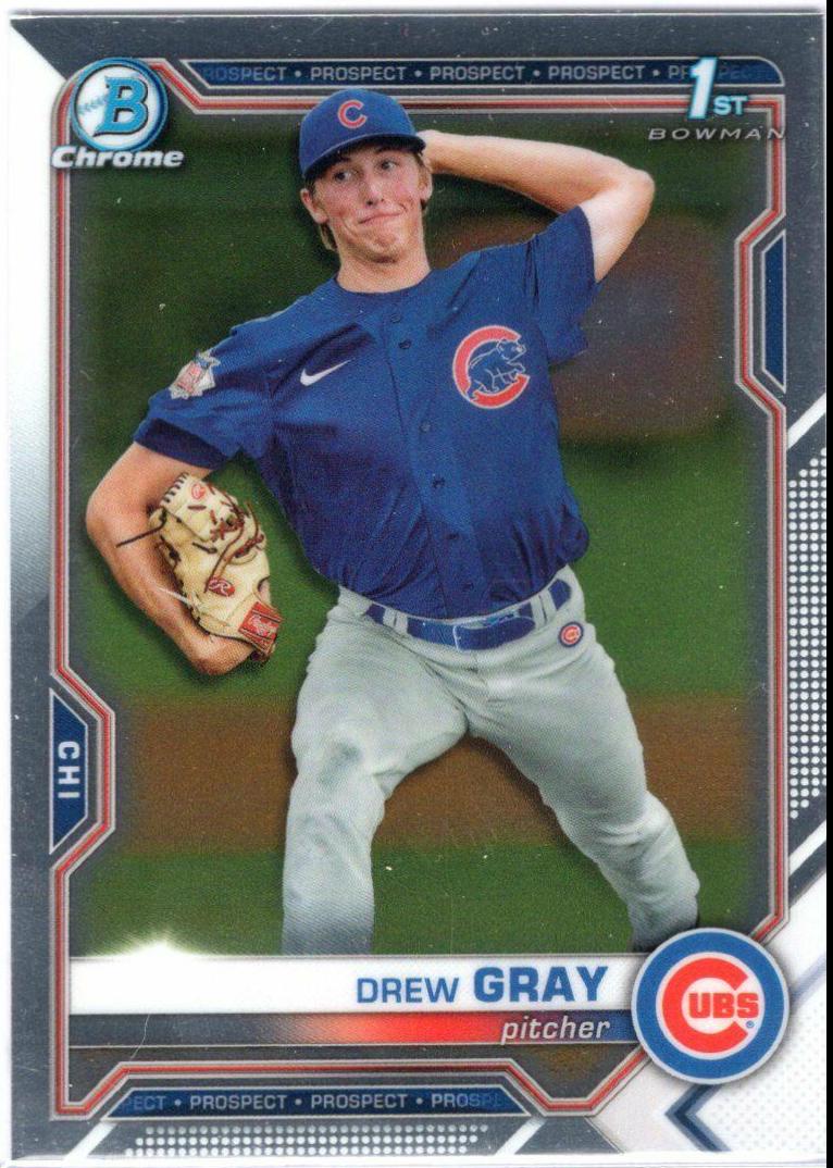 Drew Gray #BDC-35 Baseball Cards 2021 Bowman Draft Chrome