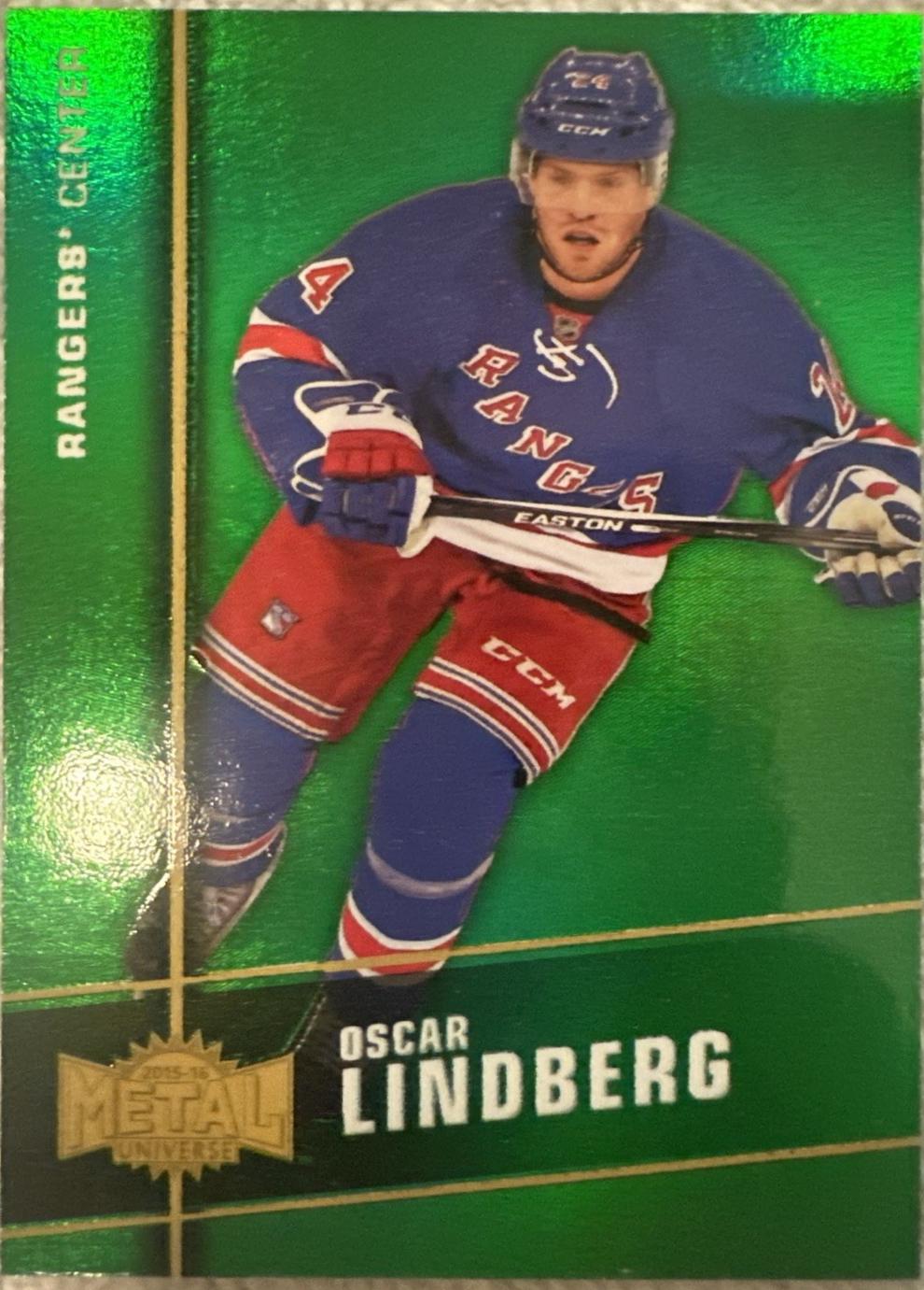 Oscar Lindberg #MU-11 2015 Fleer Showcase Metal Universe Rookie Hockey