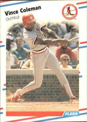 Vince Coleman #27 Baseball Cards 1988 Fleer Glossy