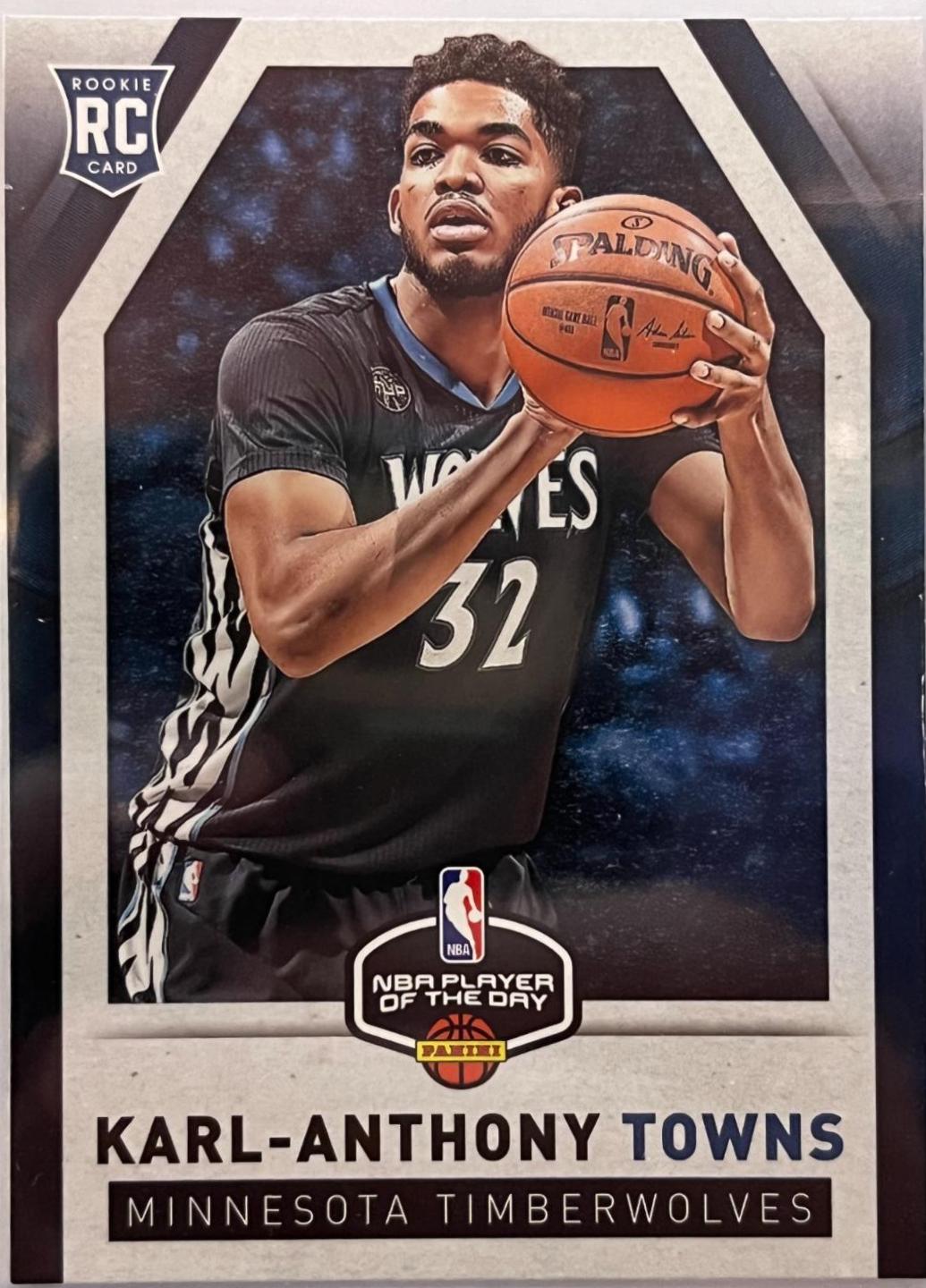 Karl Anthony Towns #RC1 Basketball Cards 2015 Panini NBA Player of the Day Rookies