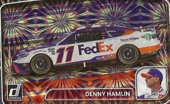 Denny Hamlin #UL10 Racing Cards 2023 Panini Donruss NASCAR Under the Lights