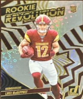Luke McCaffrey #28 Football Cards 2024 Panini Donruss Rookie Revolution