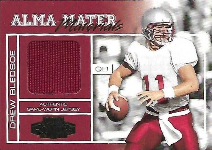 Drew Bledsoe #AM-2 Football Cards 2001 Playoff Honors Alma Mater Materials