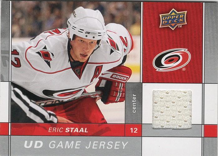 Eric Staal #GJ2-ES Hockey Cards 2009 Upper Deck Game Jersey