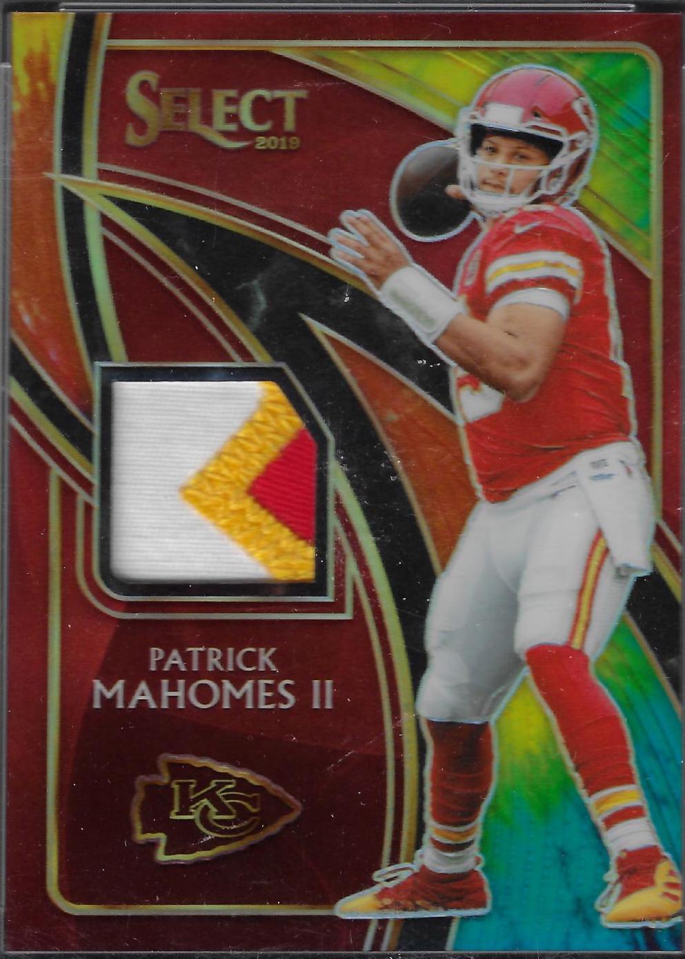Patrick Mahomes #SS-3 Football Cards 2019 Panini Select Swatches Prizm Relics