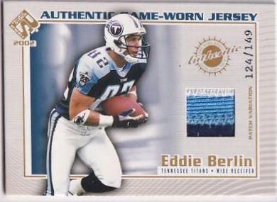 Eddie Berlin #172 2001 Pacific Private Stock Football