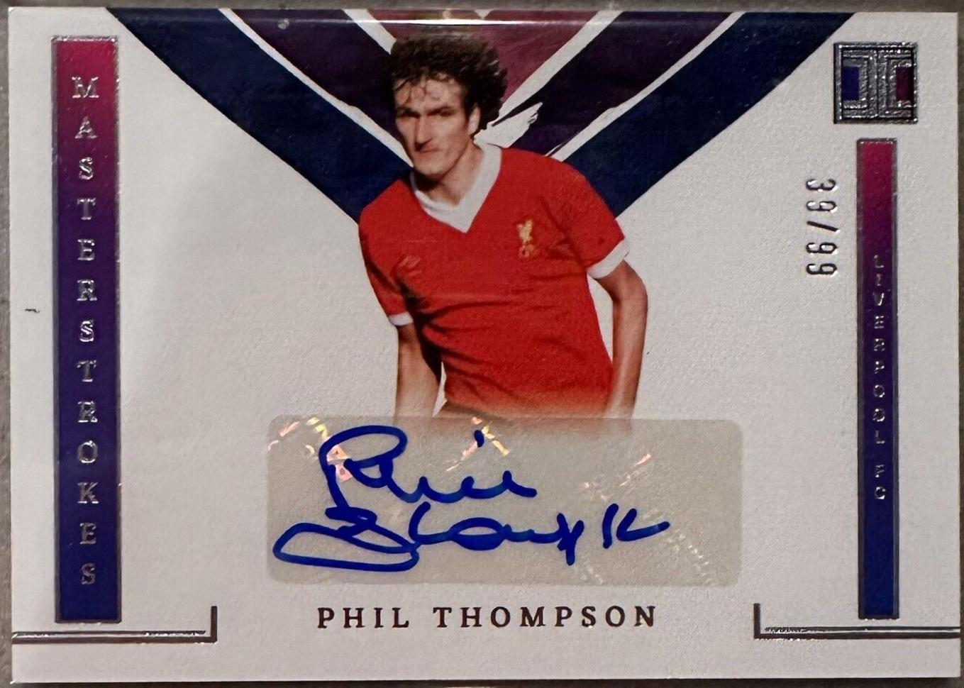 Phil Thompson #MS-PTO Soccer Cards 2022 Panini Impeccable Premier League Masterstrokes Autographs