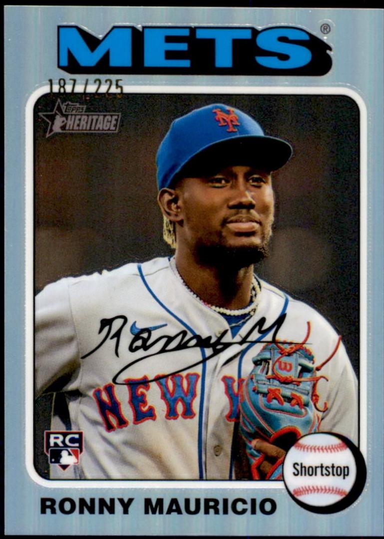 Ronny Mauricio [Silver Chrome] #296 Prices | 2024 Topps Heritage ...