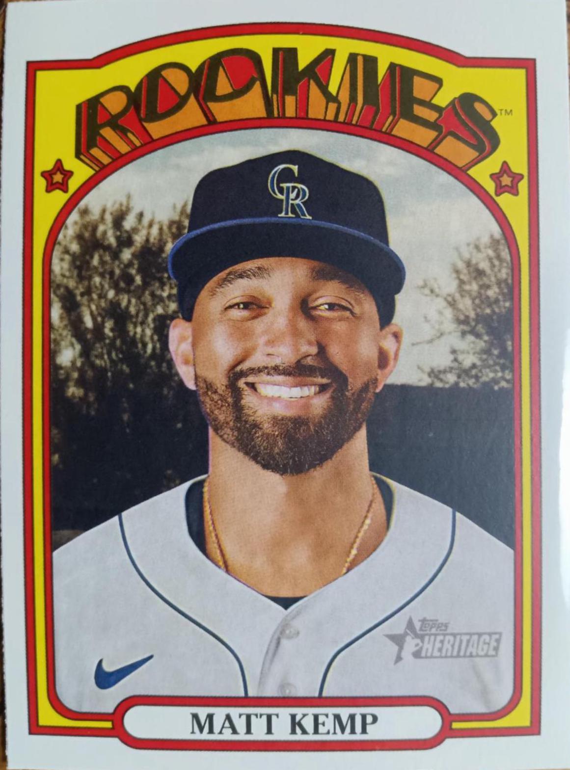 Matt Kemp #348 Baseball Cards 2021 Topps Heritage