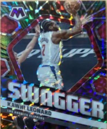 Kawhi Leonard #10 Basketball Cards 2020 Panini Mosaic Swagger
