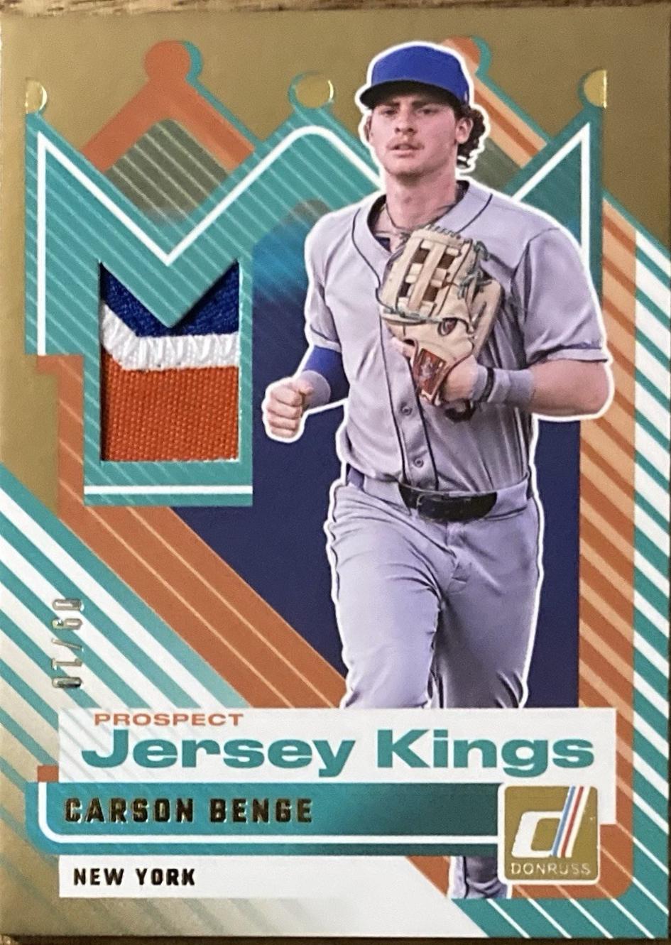 Carson Benge [Gold] #PJK-CB Prices | 2025 Panini Donruss Prospect ...