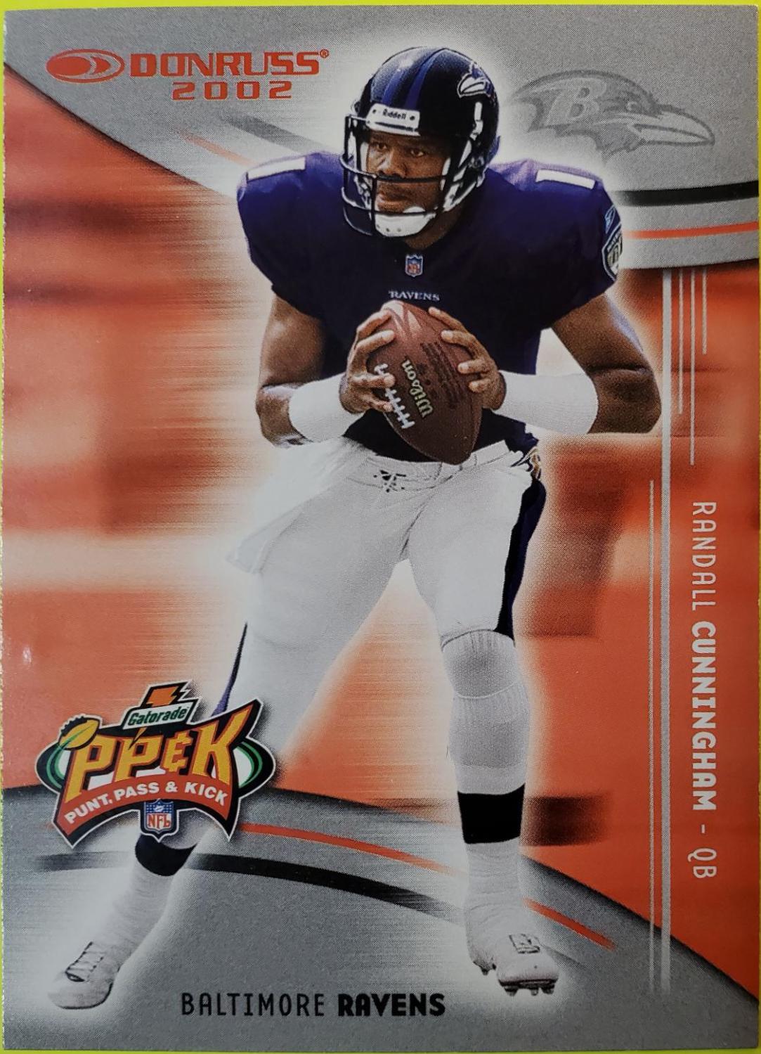Randall Cunningham #3 of 10 Football Cards 2002 Panini Donruss Punt, Pass, & Kick