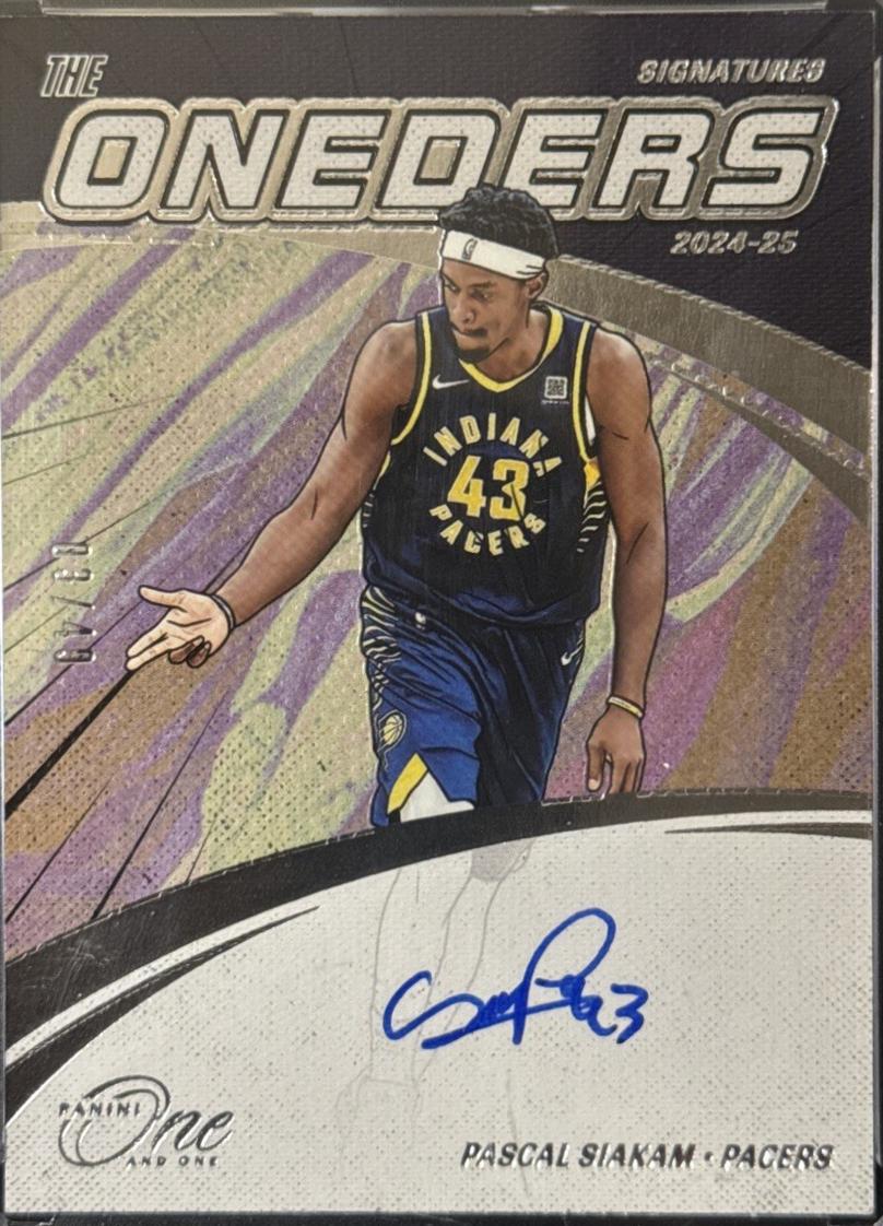 Pascal Siakam #21 2024 Panini One And One The Oneders Signature Basketball