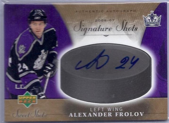 Alexander Frolov #SS-AF Hockey Cards 2006 Upper Deck Sweet Shot Signature Shots