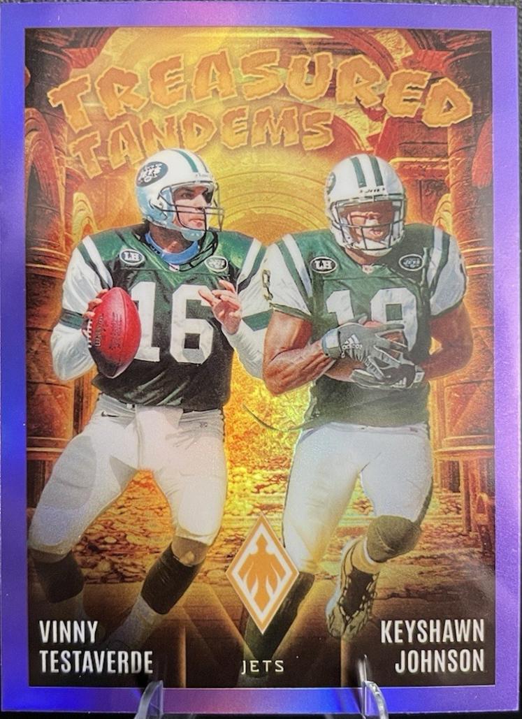 Keyshawn Johnson / Vinny Testaverde [Purple] #TT-NYJ Prices | 2024