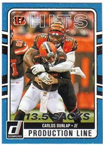 Carlos Dunlap #8 Football Cards 2016 Panini Donruss Production Line Hits