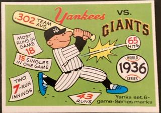 1936 Yankees, Giants