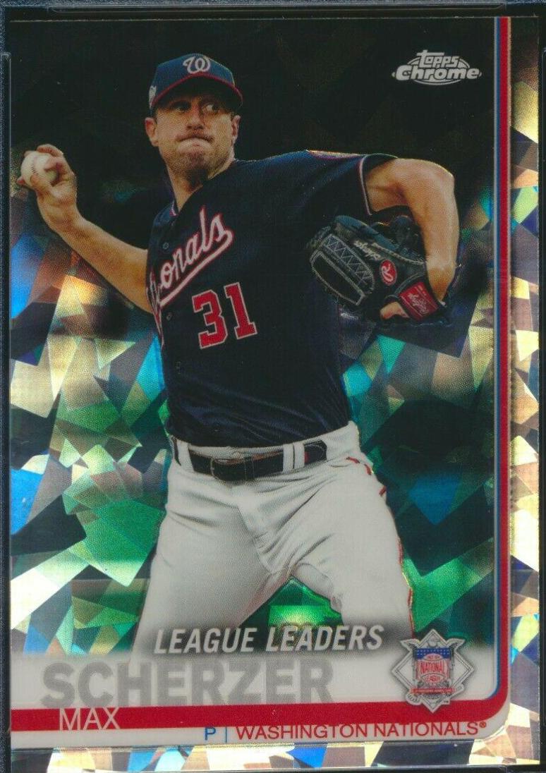 Max Scherzer #6 Baseball Cards 2019 Topps Chrome Sapphire