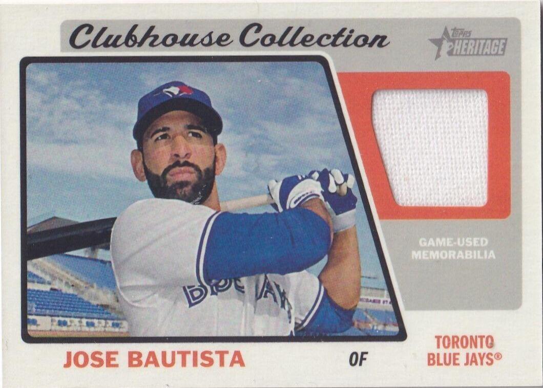 Jose Bautista #CCR-JB Baseball Cards 2015 Topps Heritage Clubhouse Collection Relics