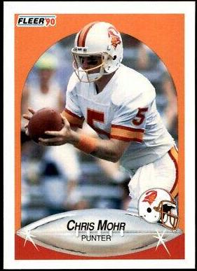 Chris Mohr #351 Football Cards 1990 Fleer