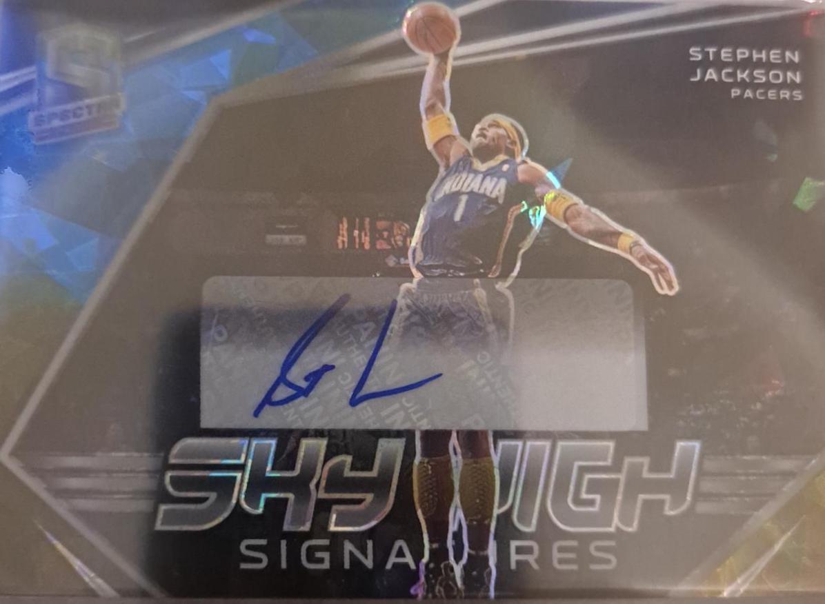 Stephen Jackson #SKY-SJ Basketball Cards 2022 Panini Spectra Sky High Signatures
