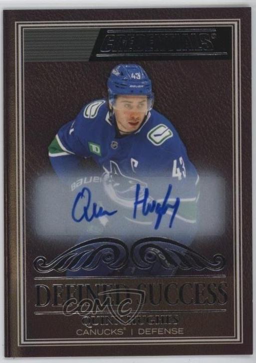 Quinn Hughes #DS-18 2025 Upper Deck Credentials Defined Success Autograph Hockey