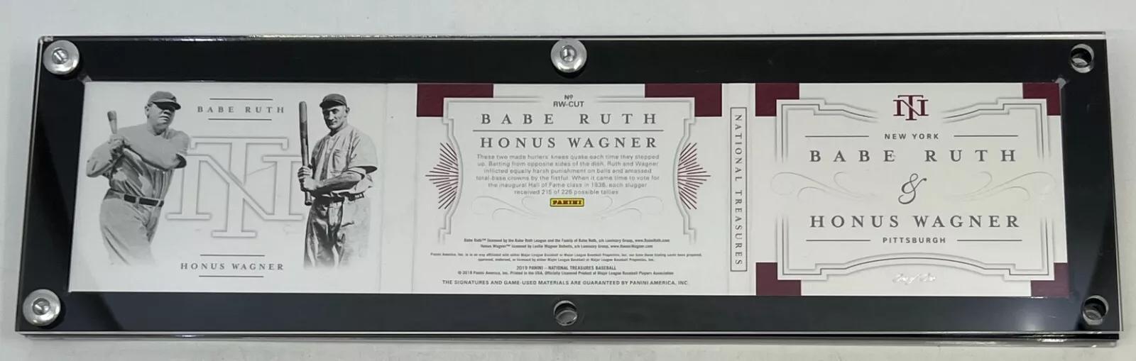 Babe Ruth/Honus Wagner #RW-CUT Baseball Cards 2019 Panini National Treasures