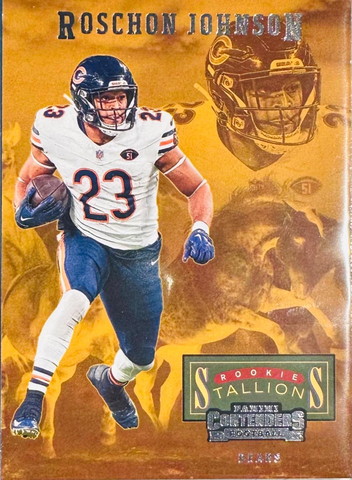 Roschon Johnson #14 Football Cards 2023 Panini Contenders Rookie Stallions