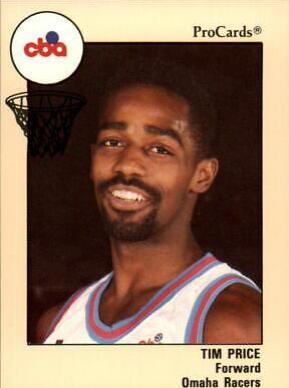 Tim Price #65 Basketball Cards 1989 Procards Cba