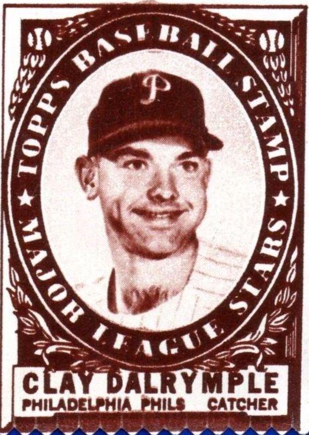 Clay Dalrymple Baseball Cards 1961 Topps Stamps