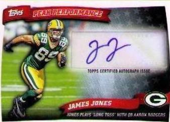 James Jones #PPA-JJ Football Cards 2010 Topps Peak Performance Autographs