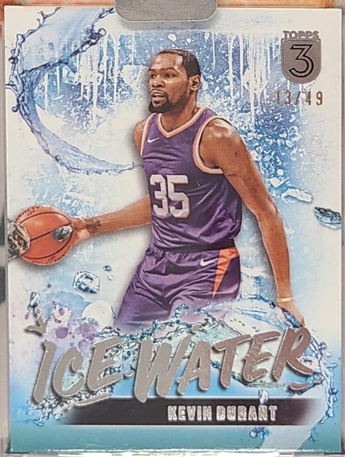 Kevin Durant #IW-2 Basketball Cards 2023 Topps Three Ice Water