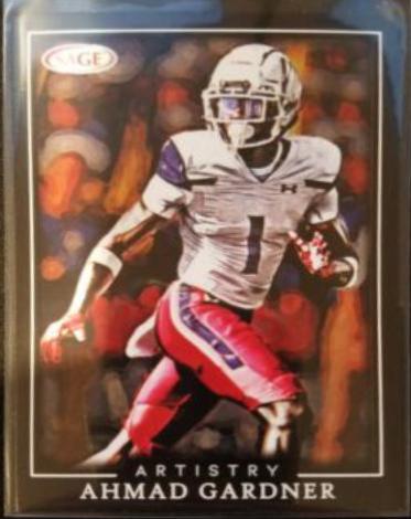 Ahmad Gardner #1 Football Cards 2022 Sage Artistry