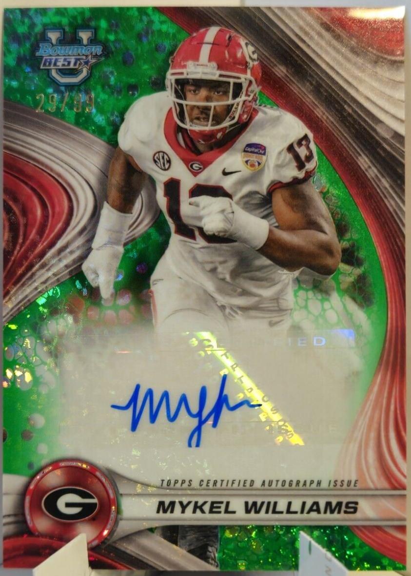 Mykel Williams [Green Mini-Diamond] #BOA-MW