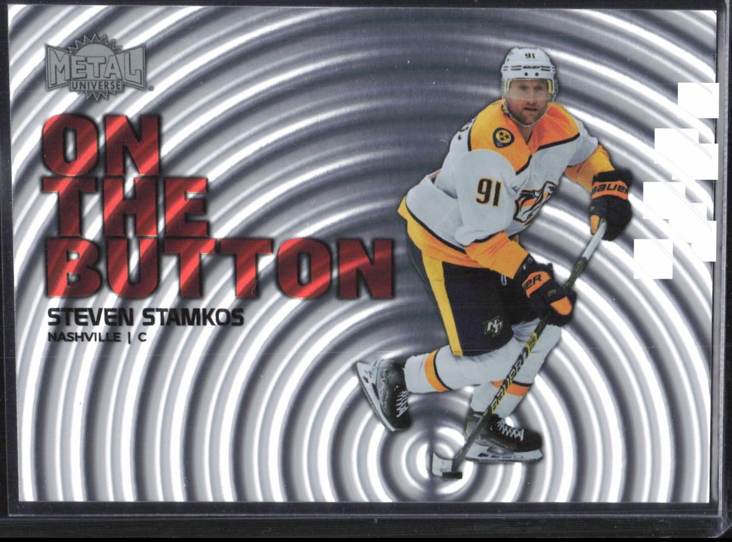 Steven Stamkos #16 Hockey Cards 2024 SkyBox Metal Universe On the Button
