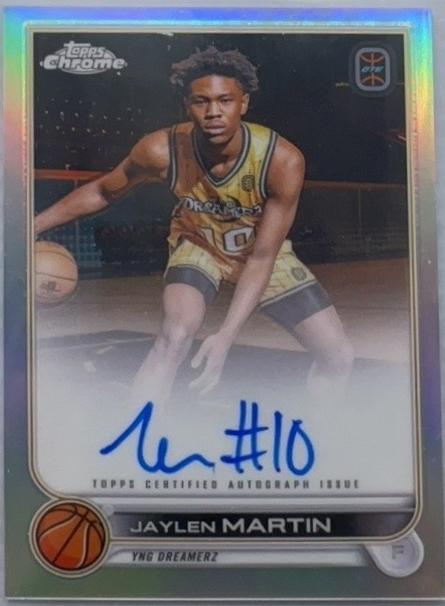 Jaylen Martin #CA-JM2 2022-23 Topps Chrome Overtime Elite Basketball Chrome Autographs