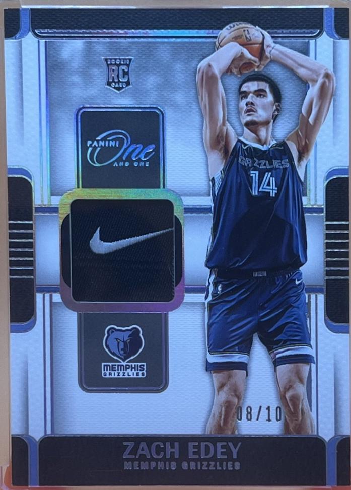 Zach Edey #8 2024 Panini One And One Laundry Tag Brand Logo Basketball