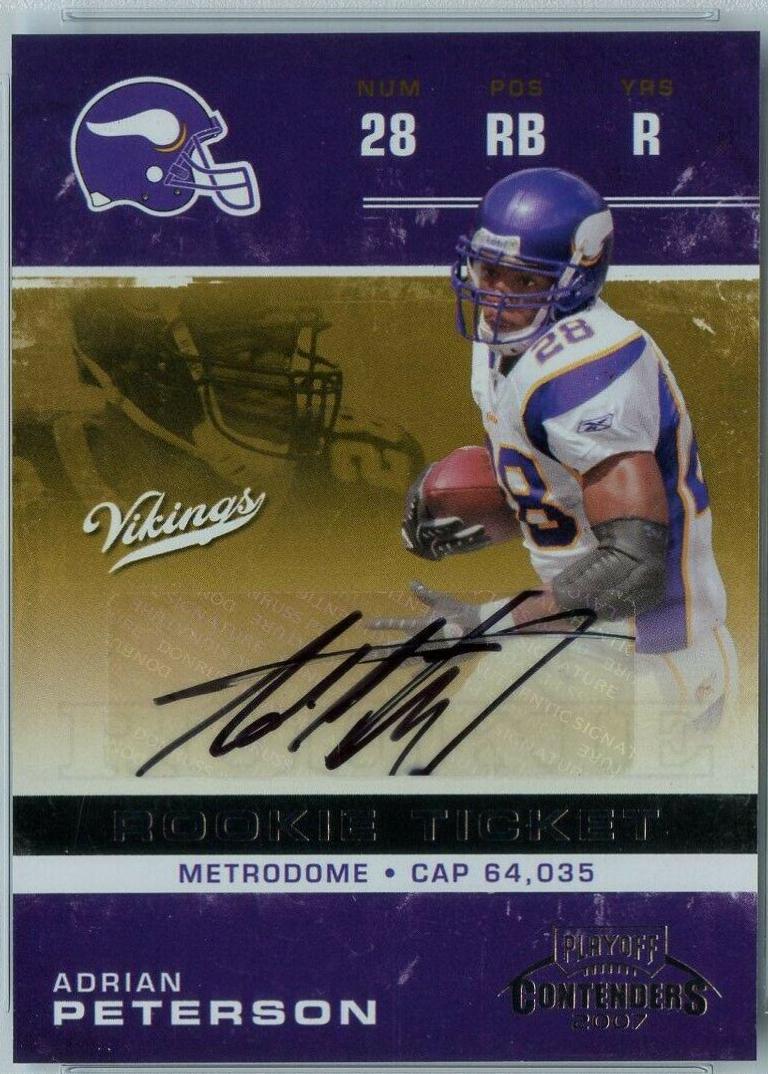Adrian Peterson #104 2007 Playoff Contenders Football