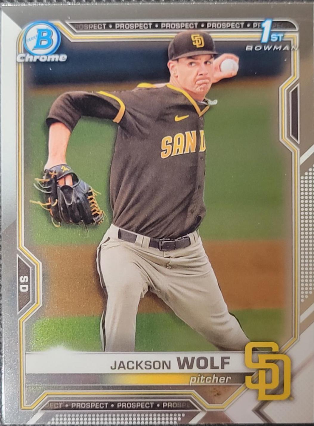 Jackson Wolf #BDC-141 Baseball Cards 2021 Bowman Draft Chrome