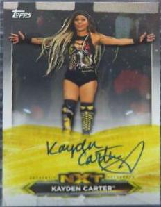 Kayden Carter #A-KC Wrestling Cards 2020 Topps WWE NXT Roster Autographs