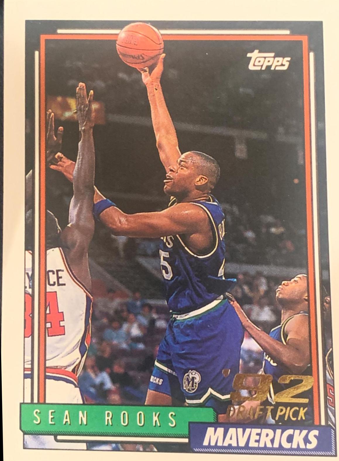 Sean Rooks #292 Basketball Cards 1992 Topps