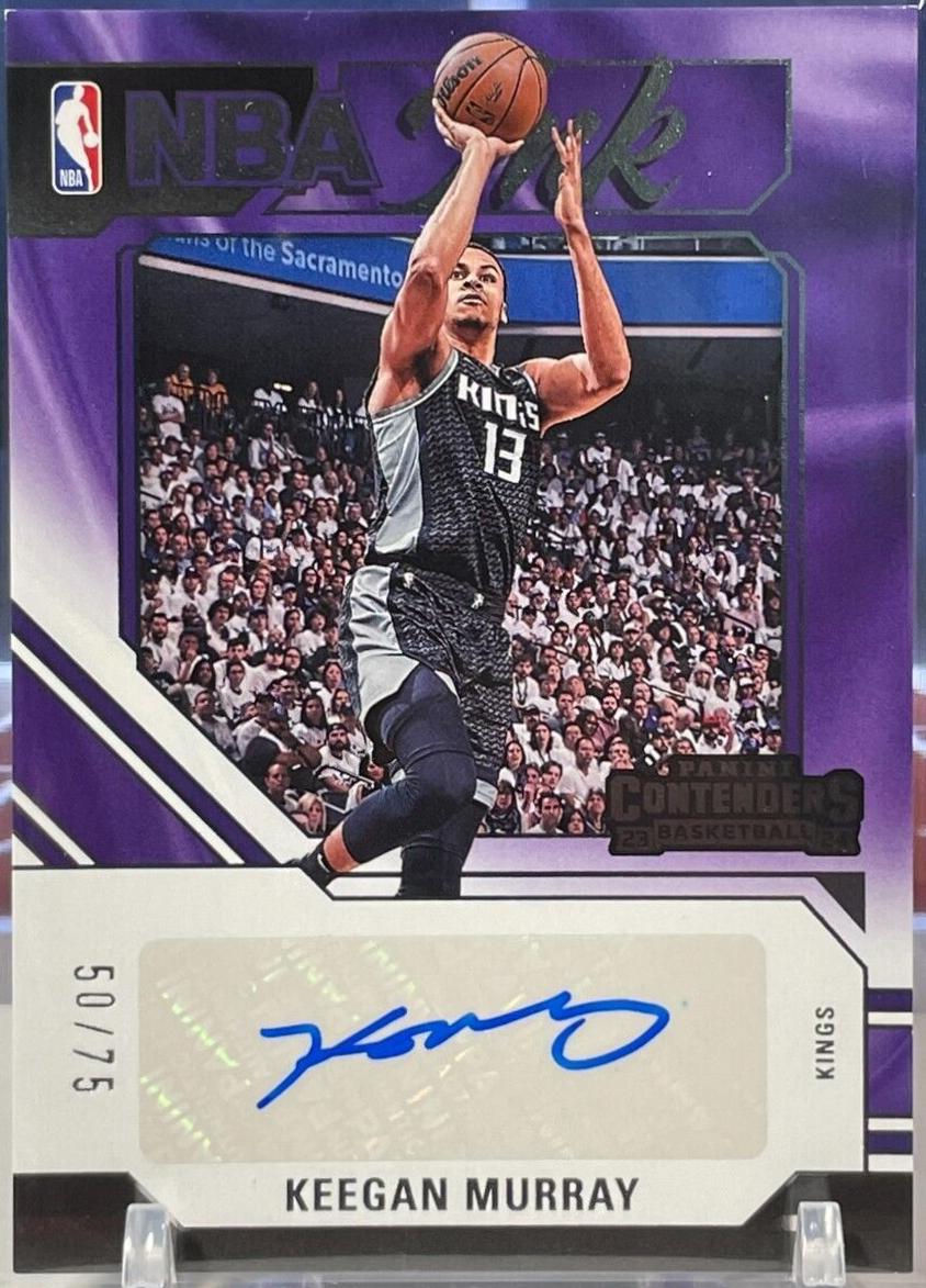 Keegan Murray #6 Basketball Cards 2023 Panini Contenders NBA Ink Autograph