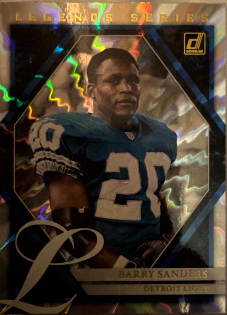 Barry Sanders #LS19 Football Cards 2021 Panini Donruss The Legends Series
